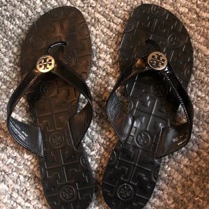 Tory Burch Black Flip Flops - Size 7